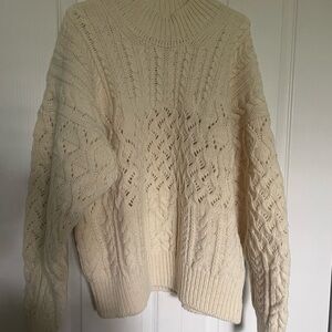 Babaa Jumper No 53 Wool Crewneck Sweater Natural